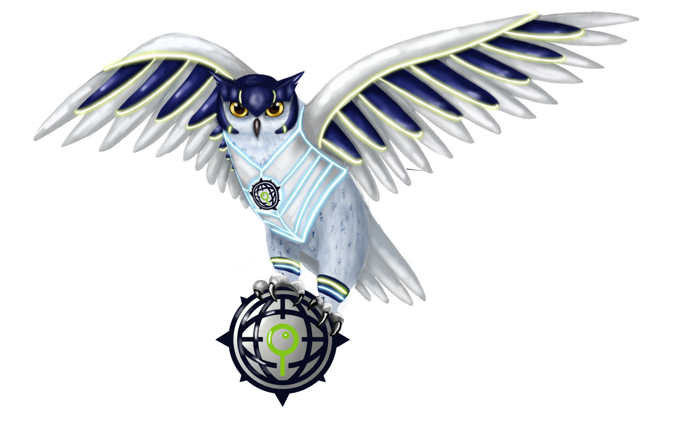 EDDi Owl with wings spread